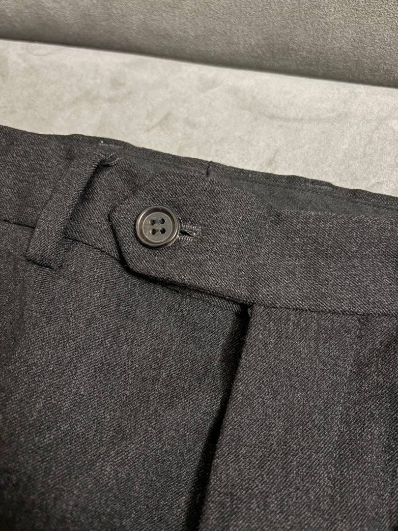 パンツ 98FW prada wool slacks dark gray (44)