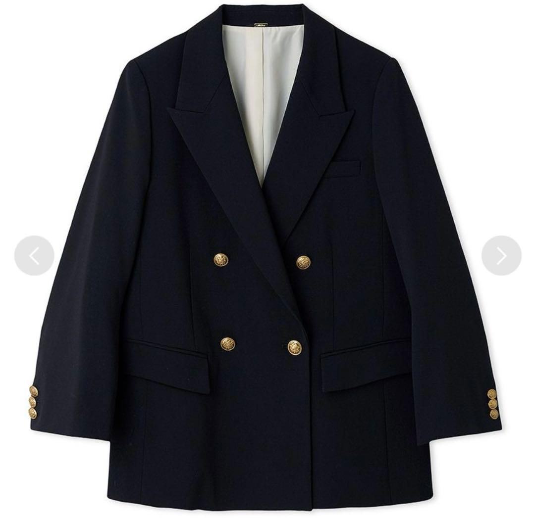 mila owen 金釦ダブルブレストブレザー NVY