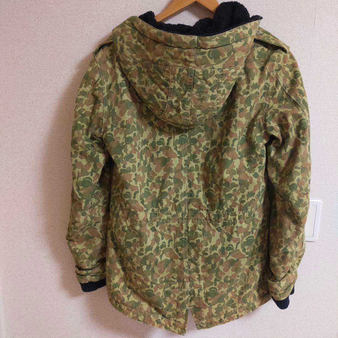 桃太郎ジーンズ 裏ボア ジャケット モッズコート 38(M) 迷彩 カモフラ柄