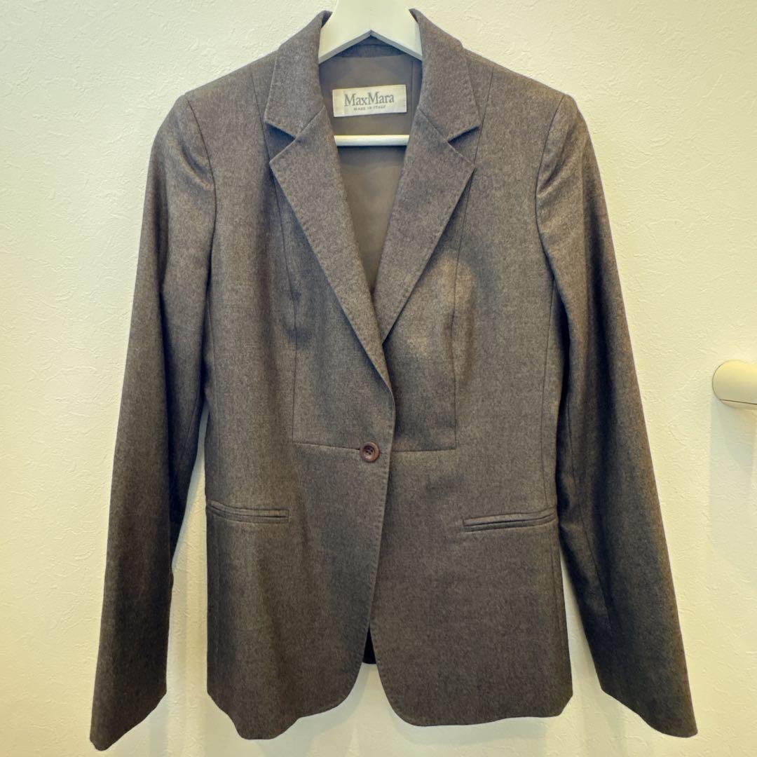 【美品】 Max Mara テーラードジャケット ブラウン 38 レディース