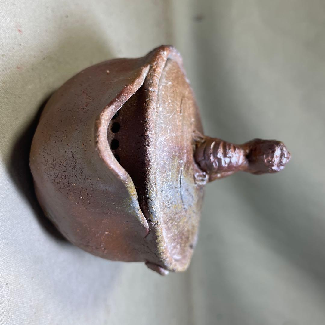 ト*ン様 備前焼　備前手造り龍宝瓶　獅子宝瓶 在銘 ２点セット 煎茶器 急須 煎