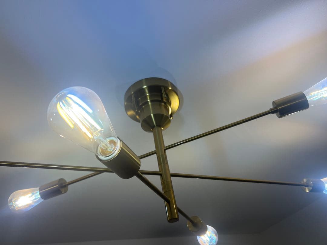 unico 別注 Astre 照明 ゴールド 6灯シーリングライト アストル