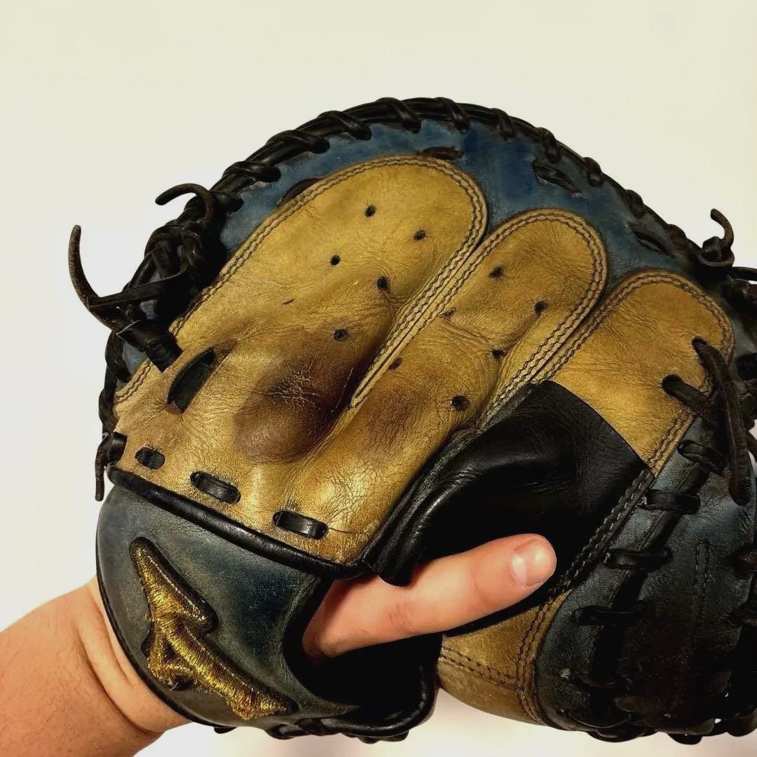 Mizuno Pro Order 硬式グローブ 青/茶色