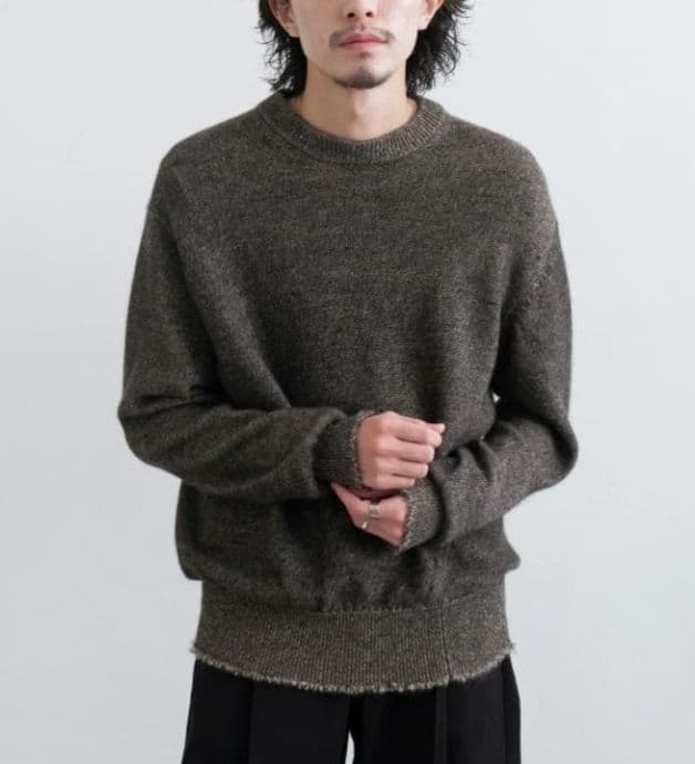 せ*い様 MAATEE&SONS ブラックアルパカ ひょっとこP/O SWEAT