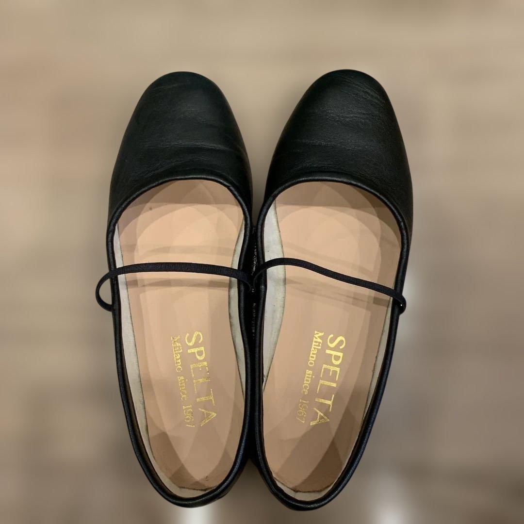 SPLETA スペルタ　黒 フラットシューズ サイズ35