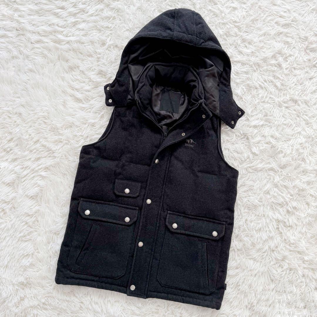 2WAY⭐︎stussy スチューシー ウールダウンベスト チャコールグレー M
