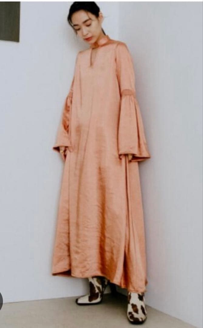 marte vintage サテンワンピース　サテンドレス