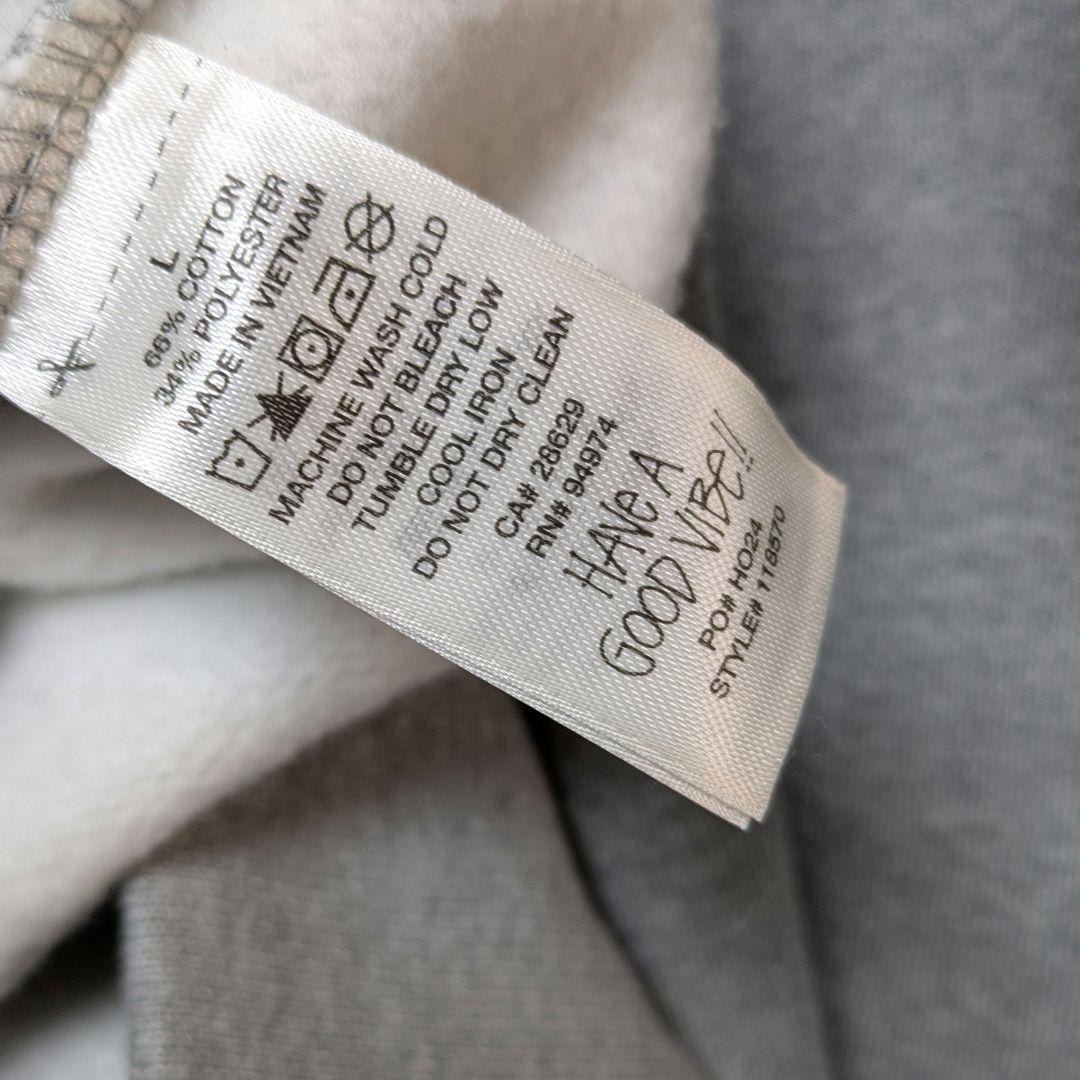 ステューシーSTUSSY定番名作フリースラグランクルースウェットLヘザーグレー