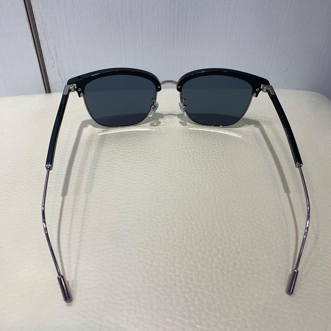 ☆ほぼ未使用☆GUCCI　サングラス　スクエア　アジアンフィット　軽量　黒