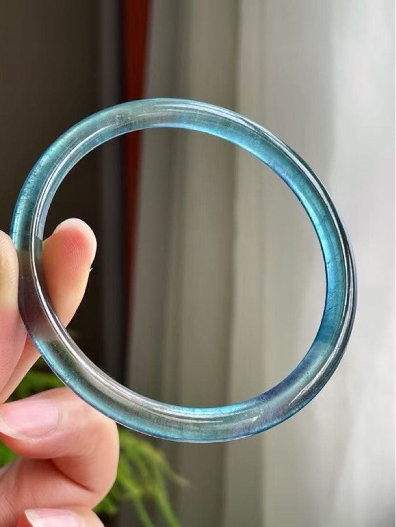 ⭐︎【天然】アクアマリン バングル 60mm