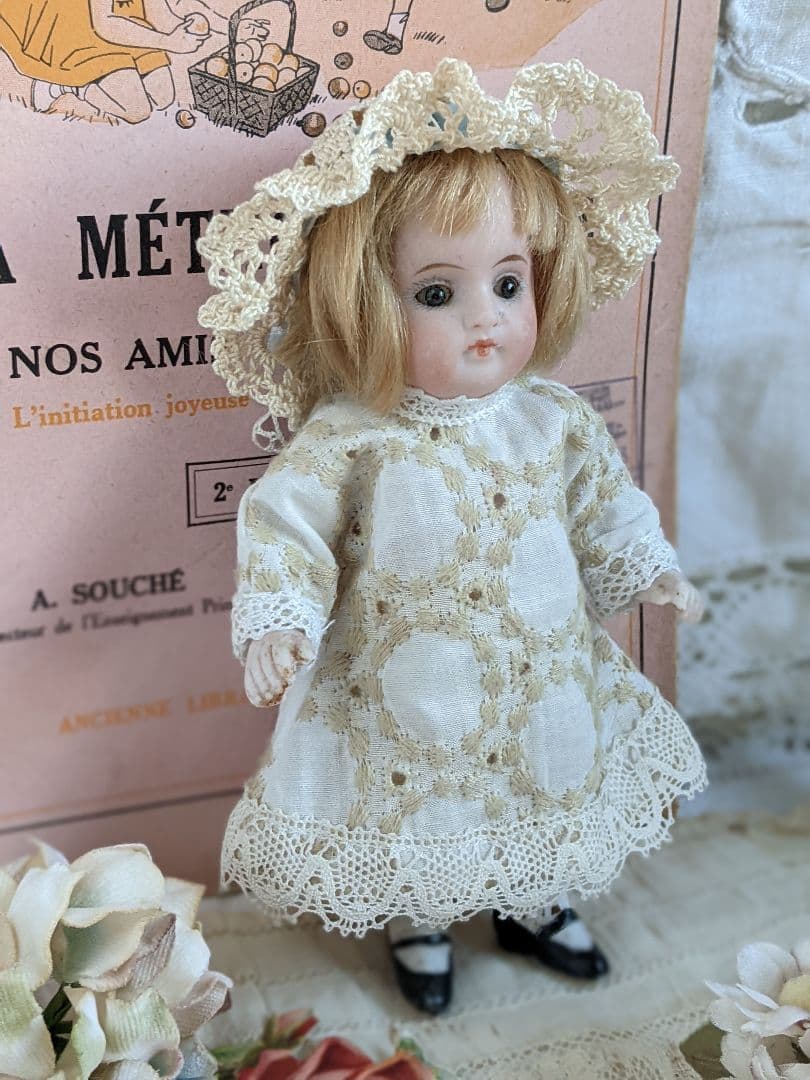 【s】アンティークビスクドール　ミニョネット　ケストナー150 　２体セット