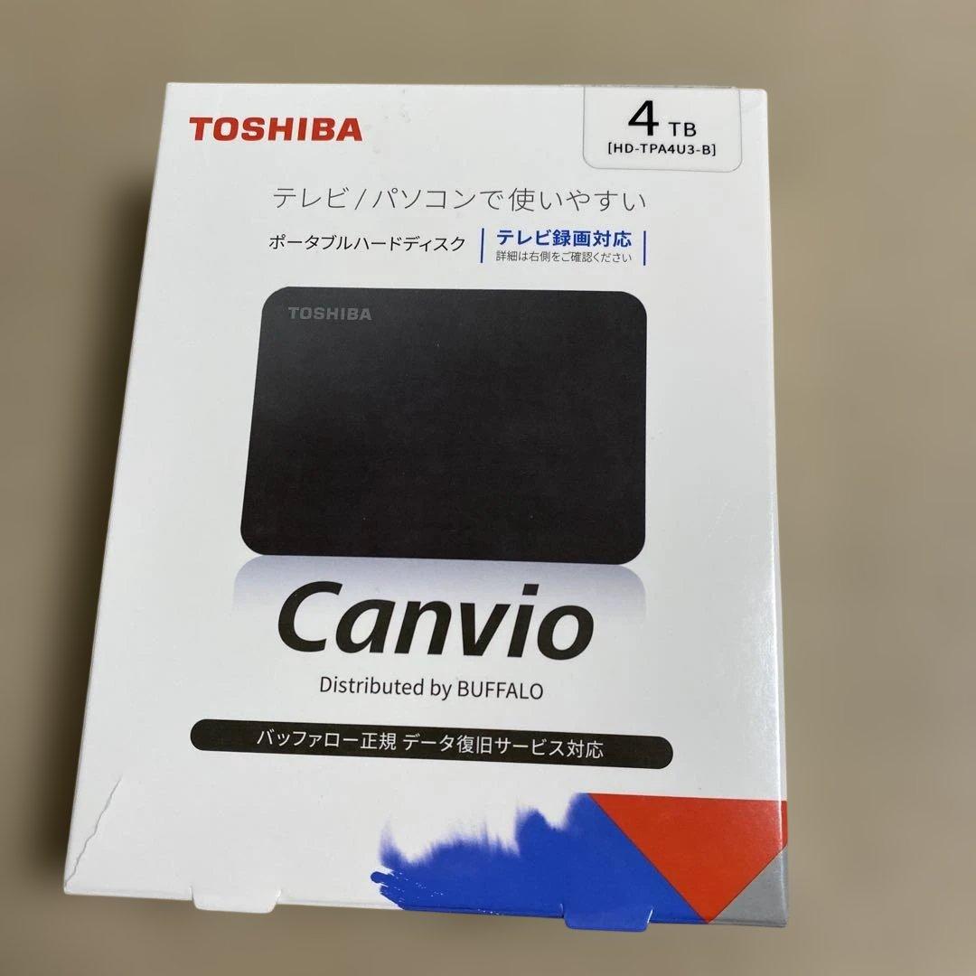 訳あり品バッファロー 東芝 4TB HDD CANVIO HD-TPA4U3-B