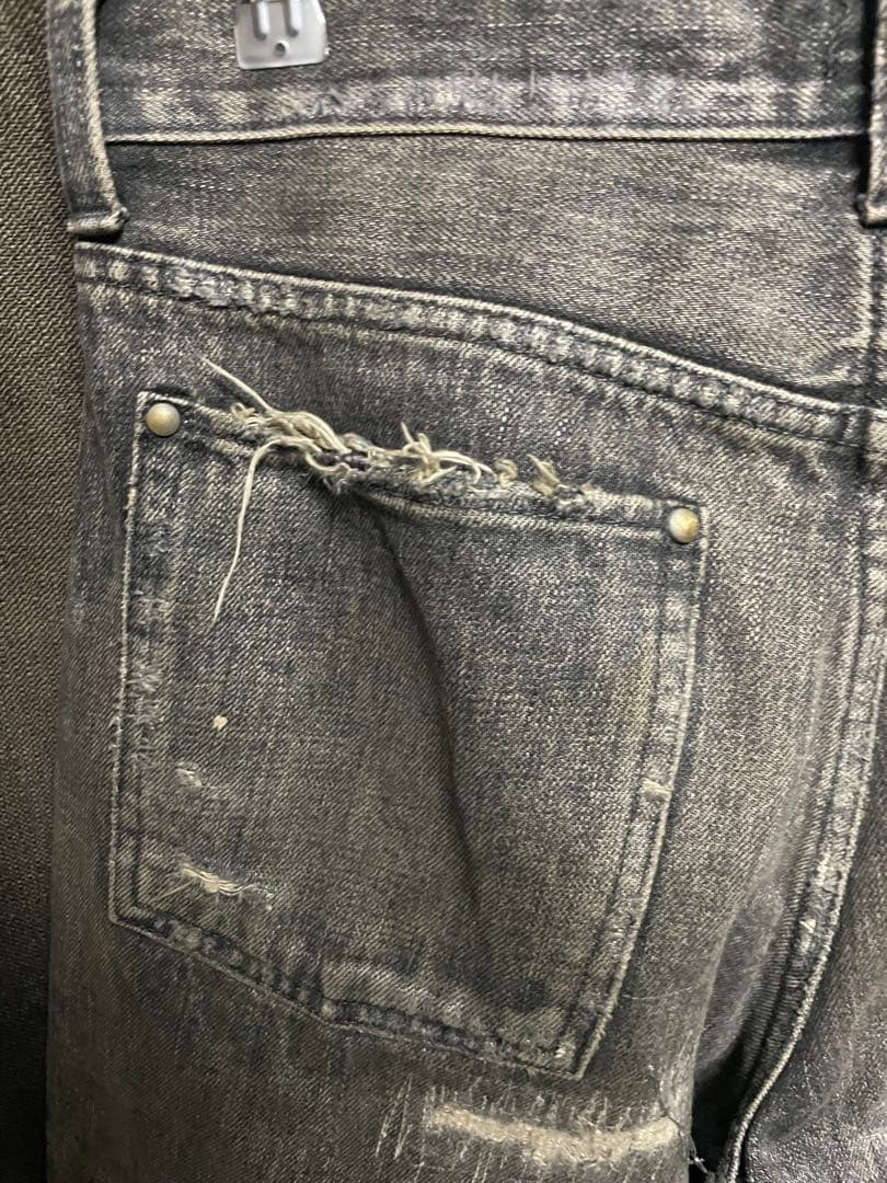 進藤大輝TSY RIPPED WIDE STRAIGHT BLACK