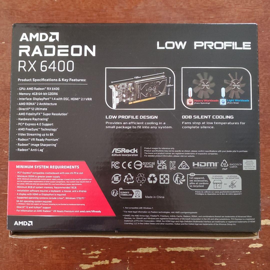 t*y様 ASRock AMD Radeon RX6400 LP