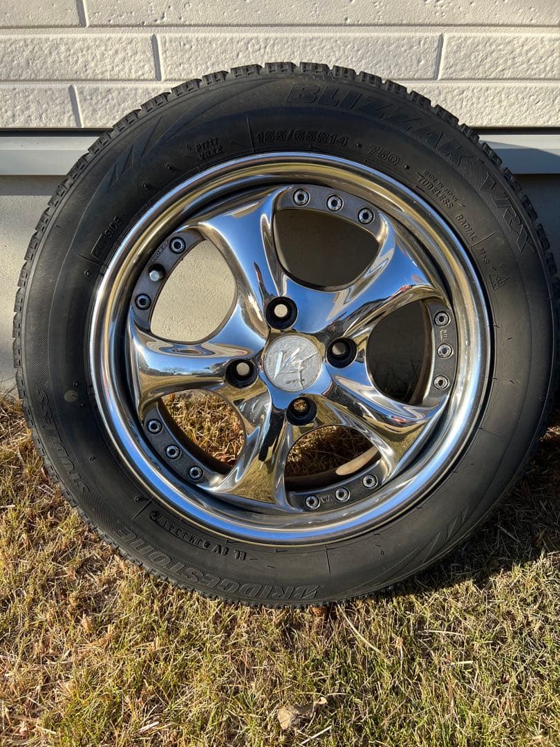 とかとかとーか　WORK VS-KF 14インチ クロームホイールセット