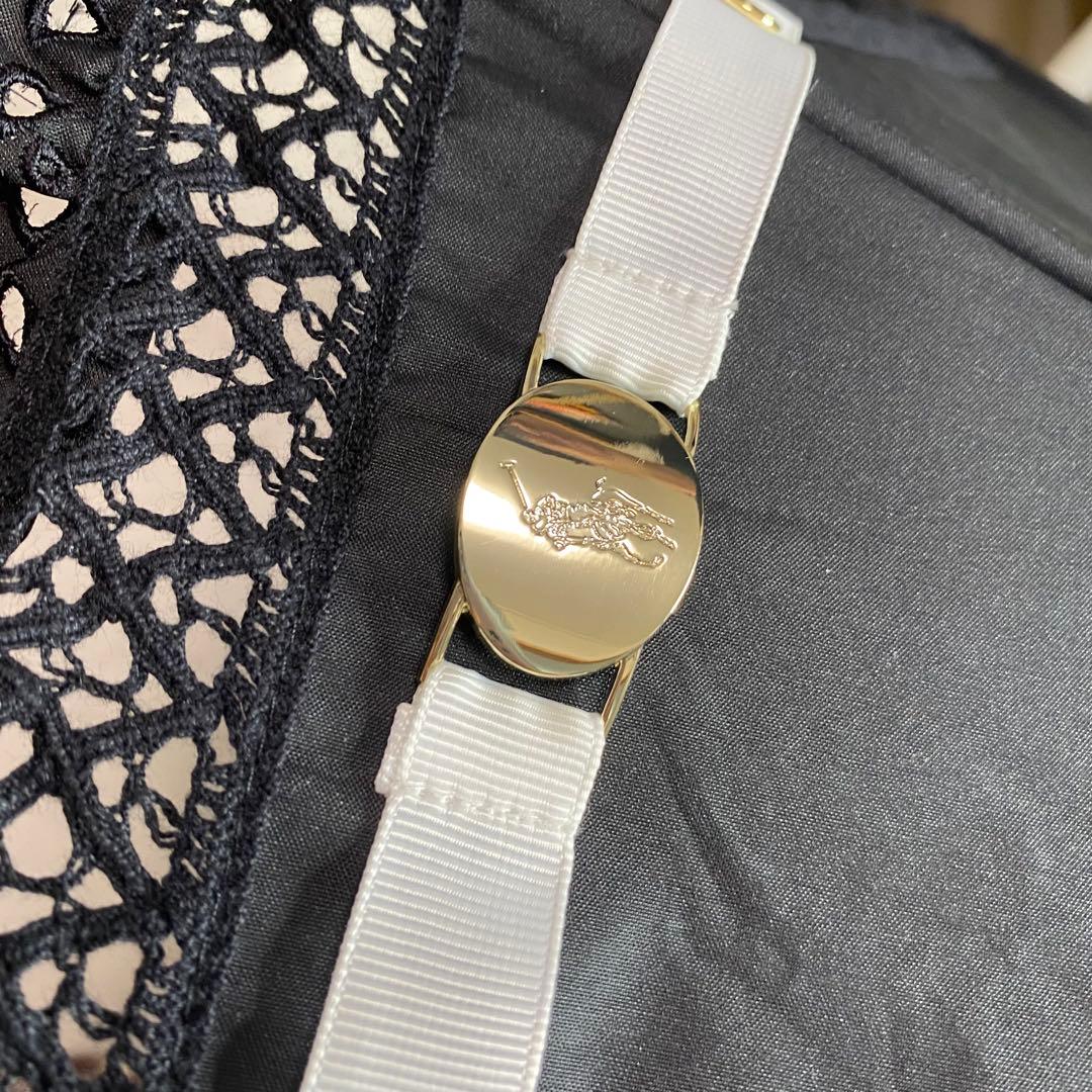 美品✨ポロラルフローレン　黒　折りたたみ傘　日傘　晴雨兼用　フリル　パラソル