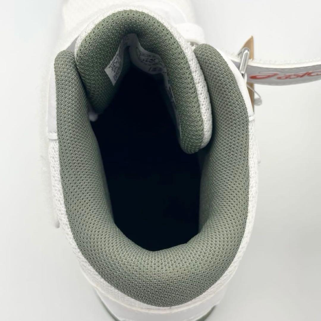 【新品タグ付き】asics アシックス ハイカット 安全靴 ホワイト/グリーン