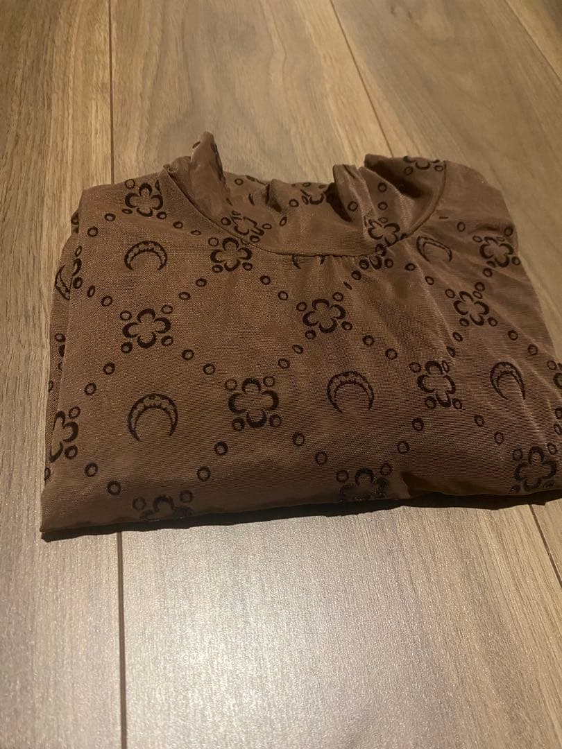 Marine Serre ロングスリーブトップ ブラウン