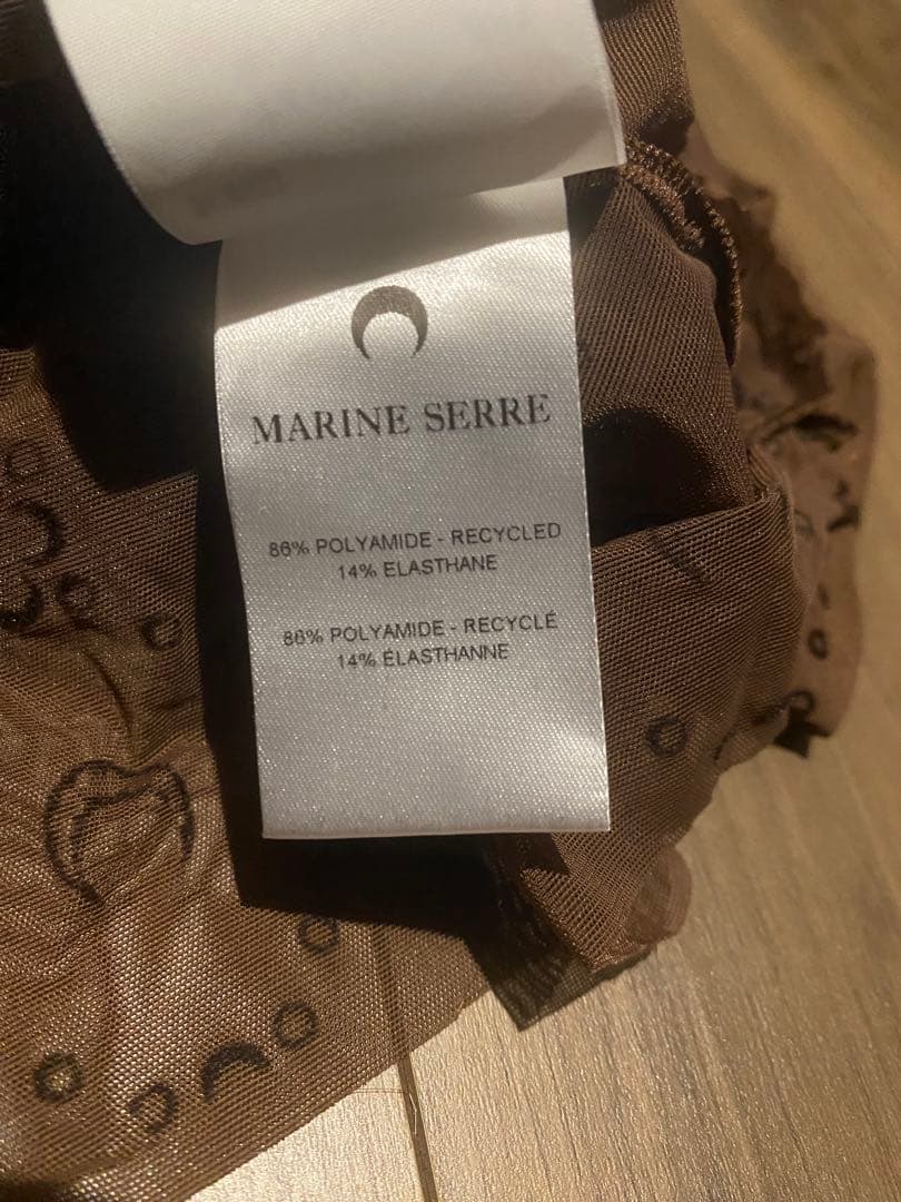 Marine Serre ロングスリーブトップ ブラウン