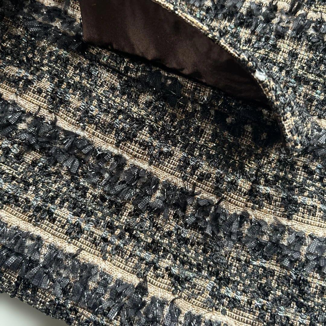 美品　ドゥロワー　ツイード　バックジップブプルオーバー