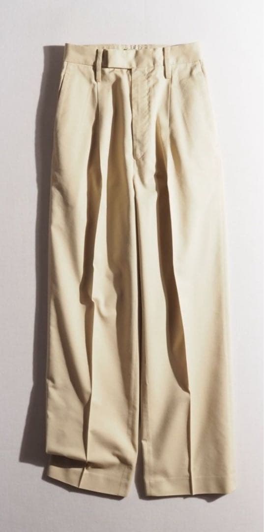 【美品】オーラリー × ロンハーマン ワイドパンツ ライトベージュ 0