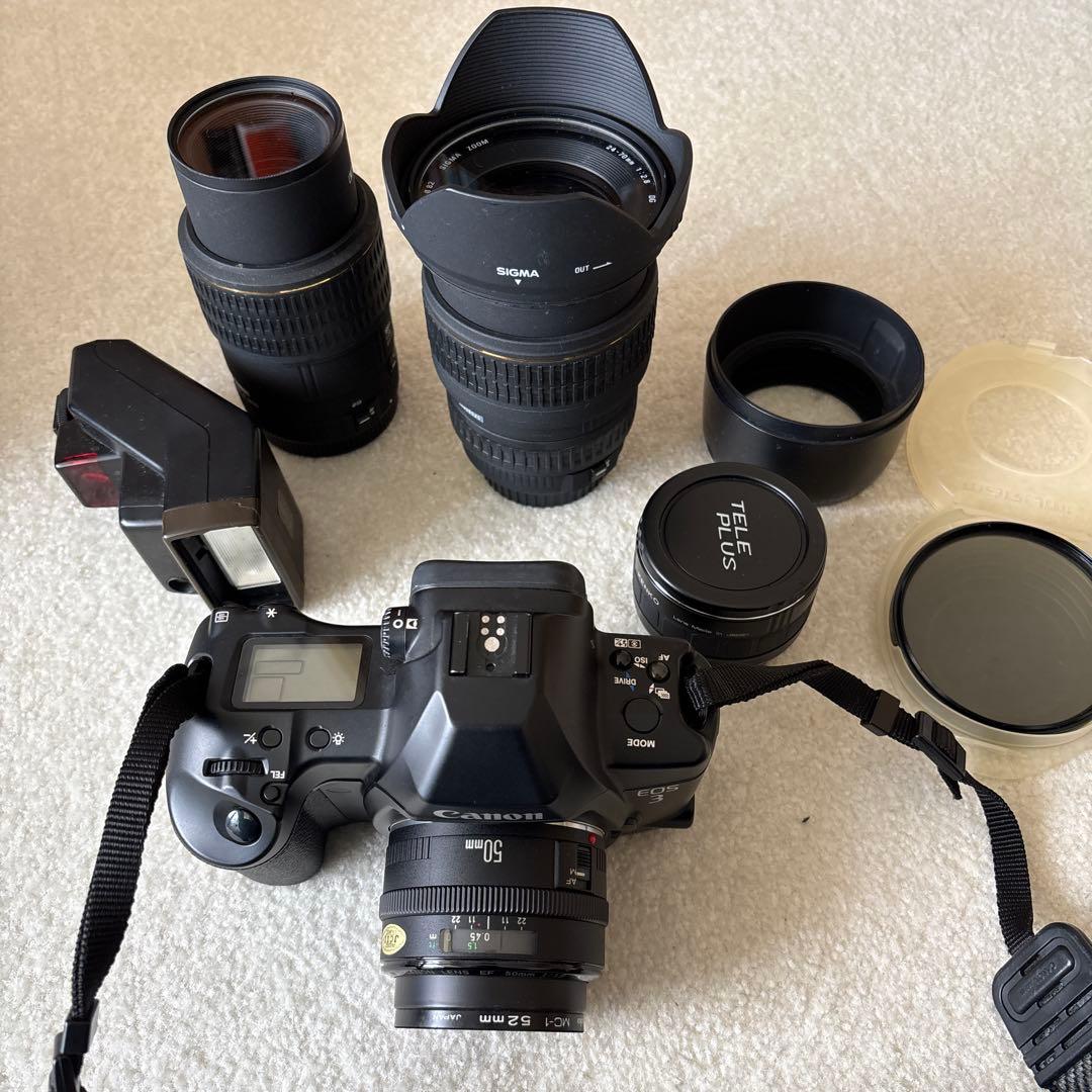 【値引き交渉不可】Canon EOS 3 フィルムカメラ レンズ　付属品セット