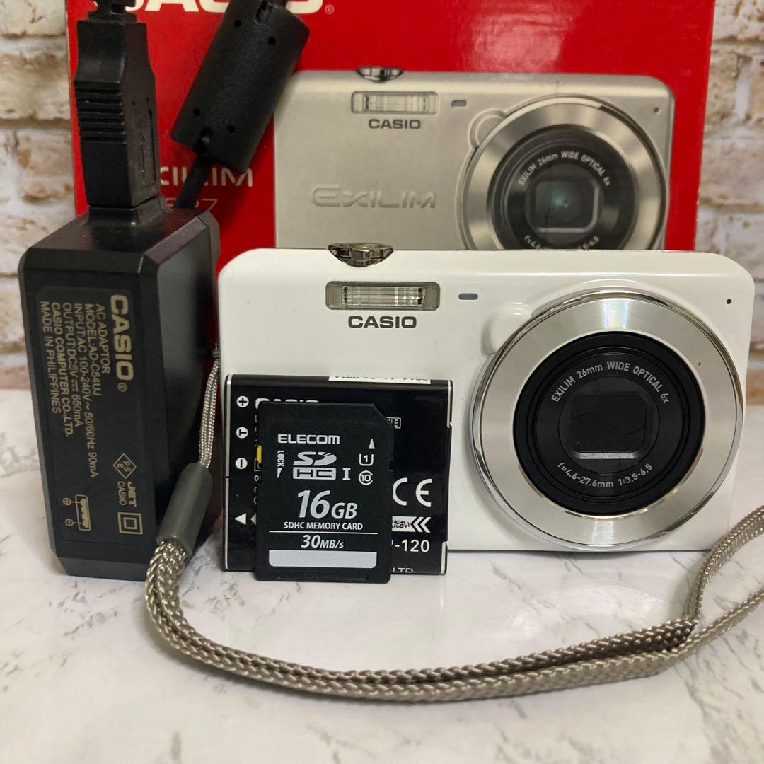 【良好品】CASIO EX-ZS27 ホワイト 動作確認済み 付属品フルコンプ