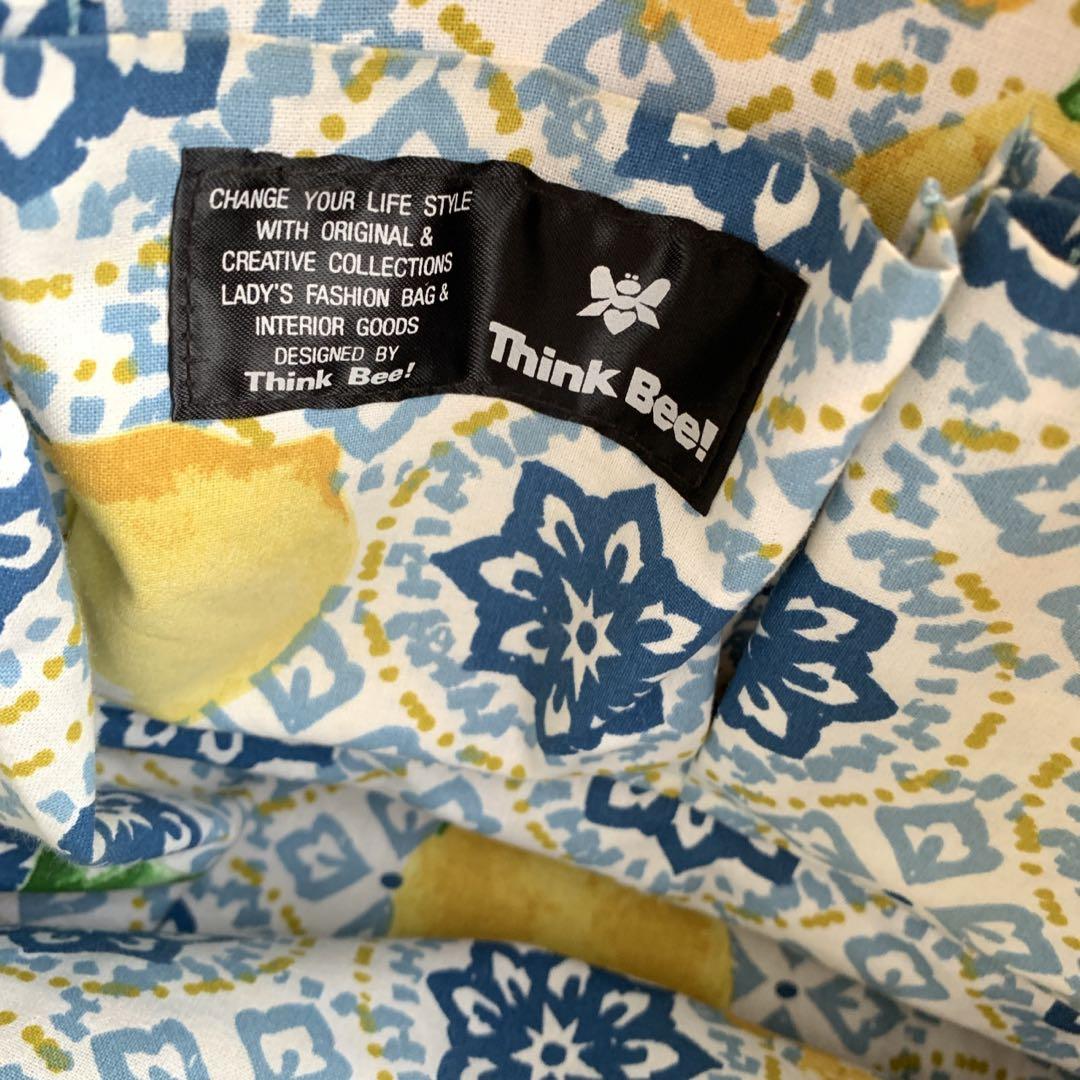 Think Bee! カゴ トートバッグ レモン チャーム付き