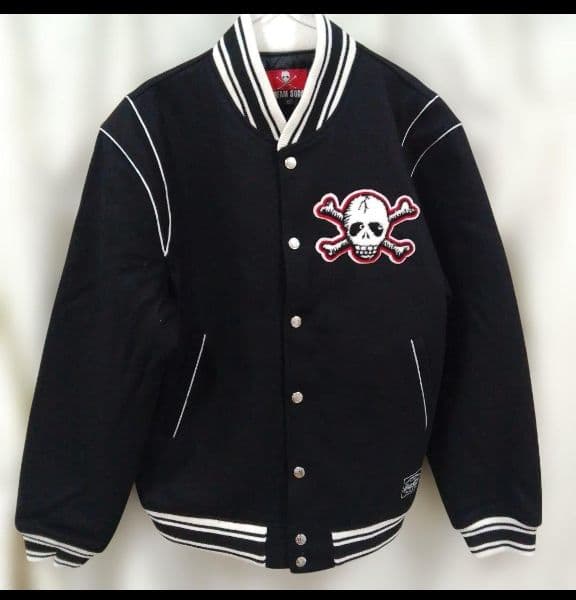 土*一様 ★最終1品★　CREAMSODA スカル刺繍 スタジャン 1967