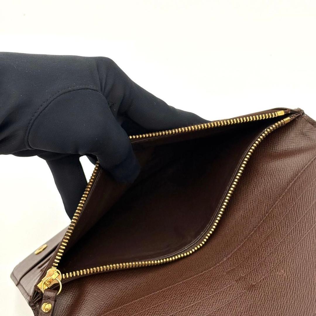 ルイヴィトン 長財布 ダミエ エベヌ ポルトフォイユ アンソリット 2186