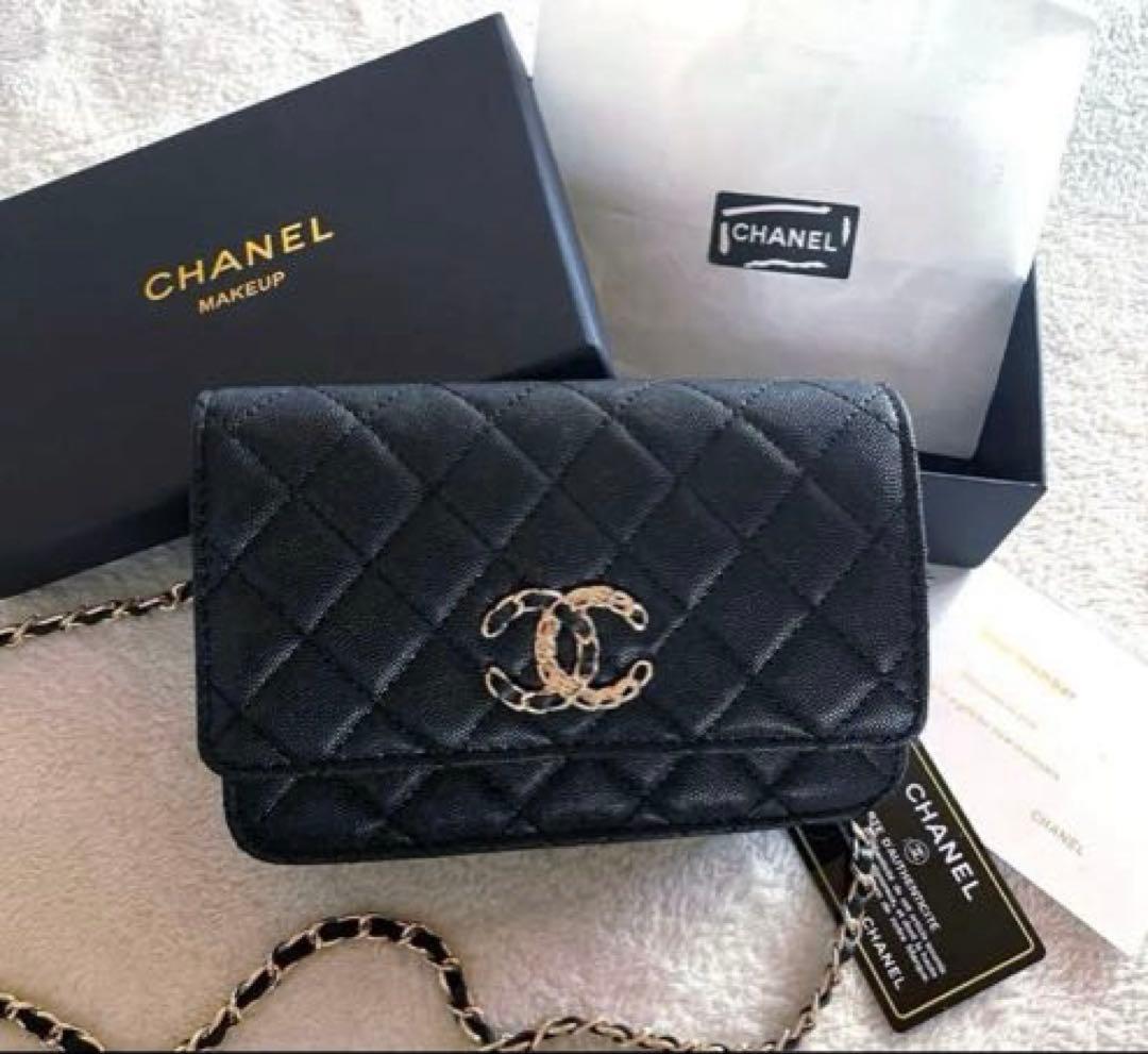 新品✨CHANEL チェーンウォレット ブラック ショルダーバッグ ノベルティ
