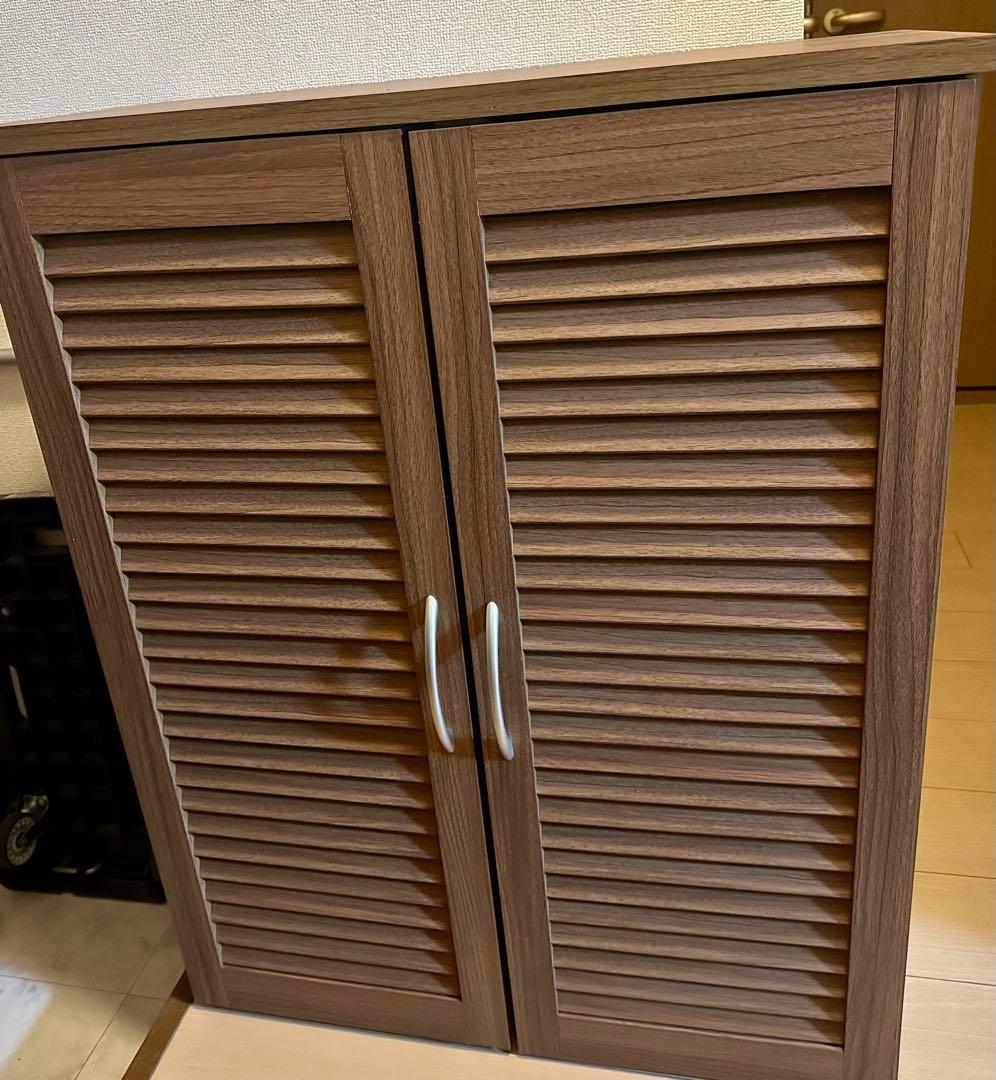 ニトリ シューズボックス 幅75cm 玄関収納 ブラウン シューズラック