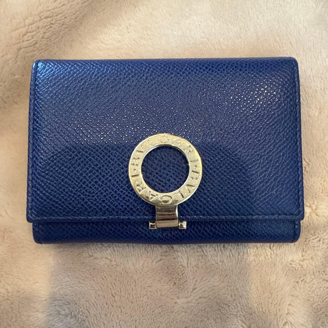BVLGARI レザー 名刺入れ リングロック付き