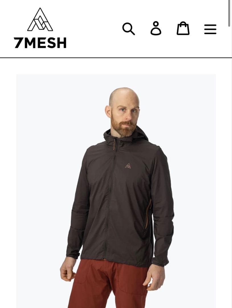 【7MESH】Northwoods Windshell Peat Lサイズ