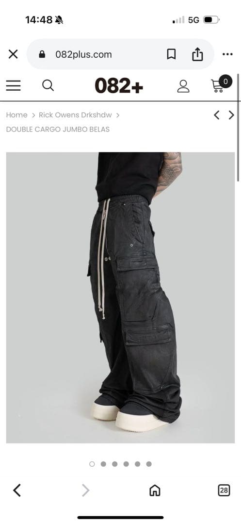 a*n様 Rick Owens DOUBLE CARGO JUMBO BELAS