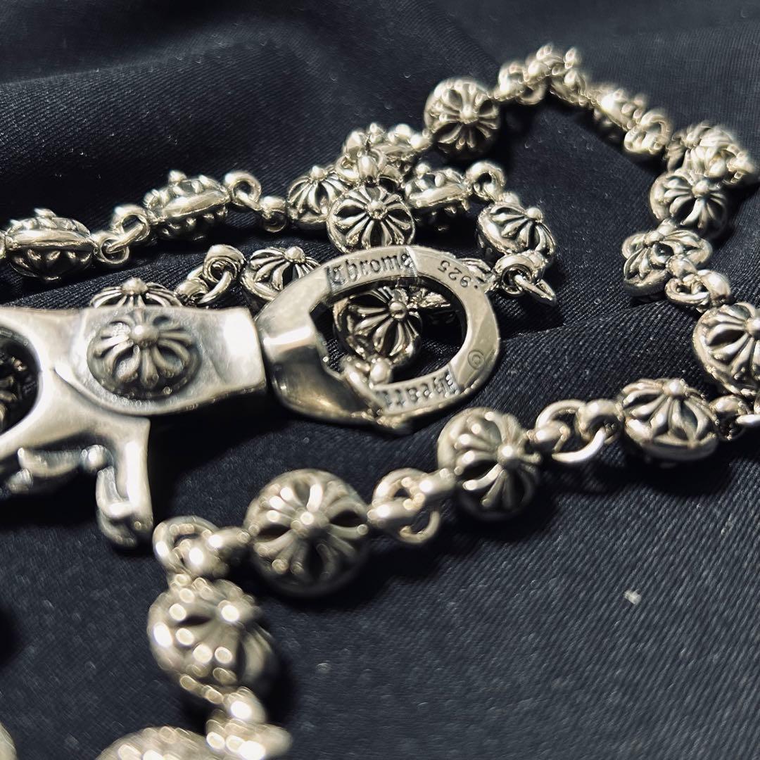 【silver925】タイニー クロスボール ウォレットチェーン