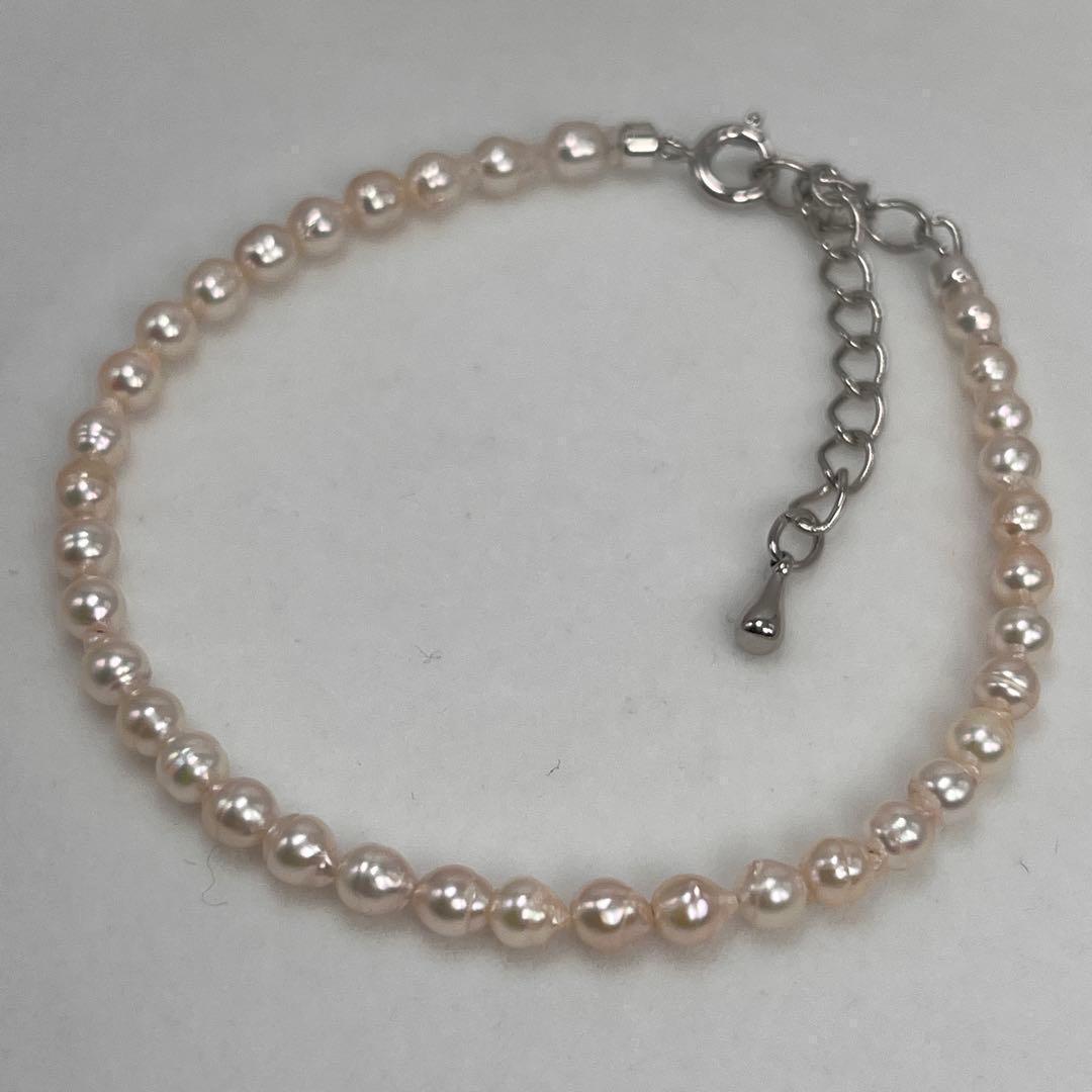 本真珠　ブレスレット　あこや真珠　バロック　3.5mm〜