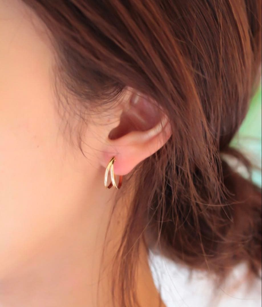 Noir de pupee k10 pierce フープ ノアールドプーペ　片耳