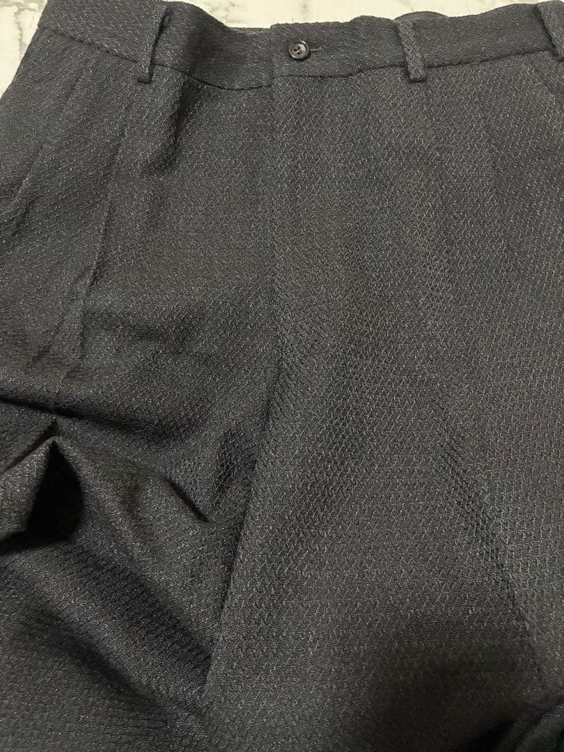 k*n様 ★COMMEdesGARCONSブラック ボトムスウールスラックス L