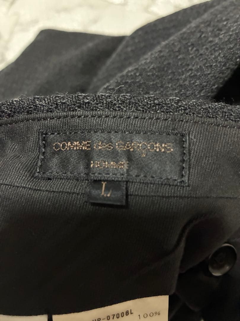 k*n様 ★COMMEdesGARCONSブラック ボトムスウールスラックス L