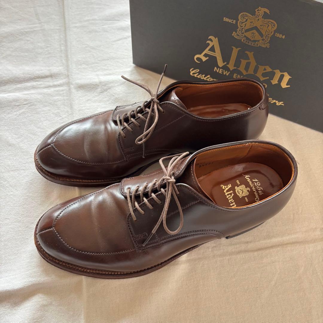 ま*ー様 希少 ALDEN オールデン 125周年記念 Vチップ　ダークブラウン