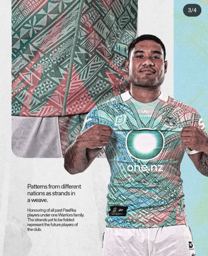 【海外Ｌサイズ】NRL ＮＺ・ウォーリアーズ '25 パシフィカジャージ