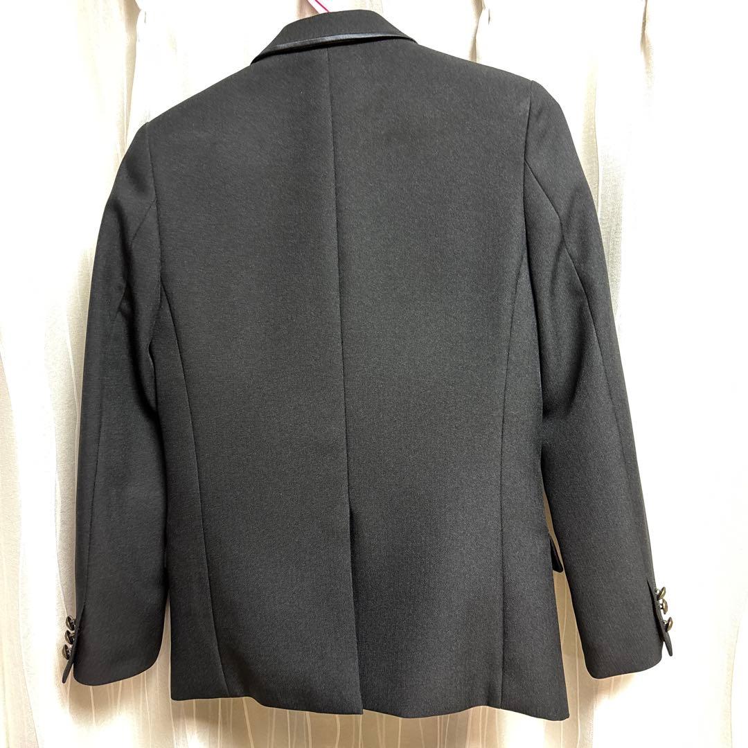 ショパン　スーツ　卒業式　150 黒色フォーマルスーツ ストライプネクタイ