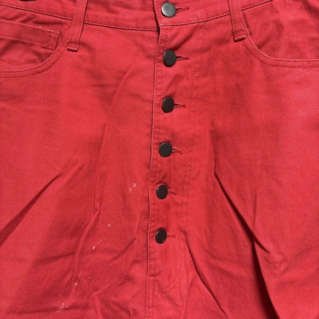 ネメス コムデギャルソン 赤 サルエル ワークパンツ ペインター デザイン