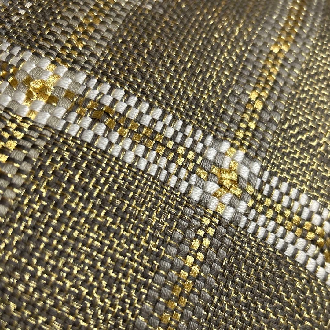 正絹　全通袋帯【ひなや工房】《ライン》