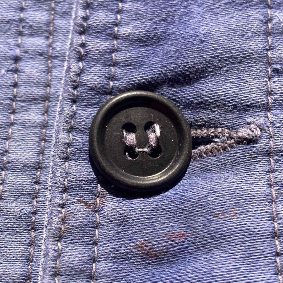 50s フレンチ ヴィンテージ Vポケ モールスキンジャケット ユーロ ボロ古着