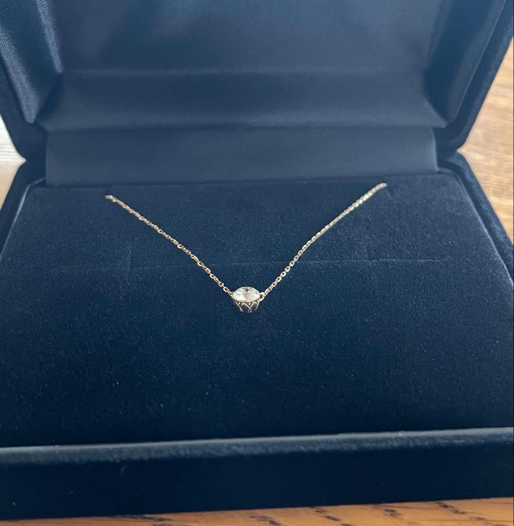 最終値下☆新品☆ageteネックレスK18ダイヤモンドネックレス0.3ct