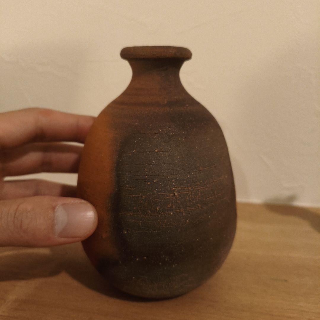 藤原雄　備前焼徳利　共箱付