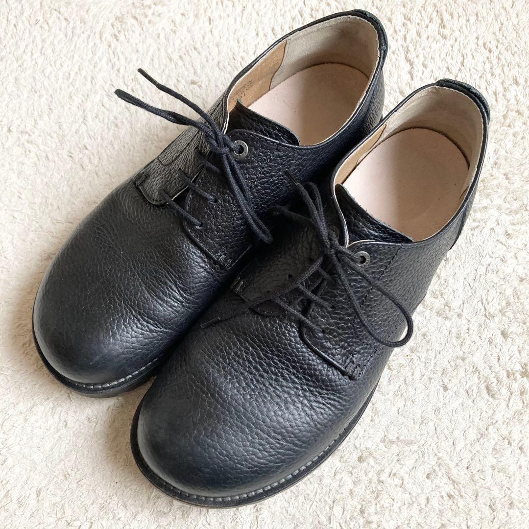 ビルケンシュトック　ギルフォード　ビジネスシューズ　レザー　シボ　革　レザー　黒