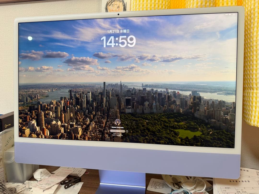 M1 Apple iMac パープル 16GB メモリ 512GB SSD